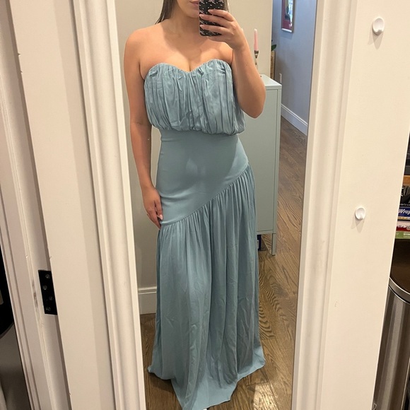 Third form SERAPHIC STRAPLESS MAXI DRESS | AQUATIC - Picture 4 of 5